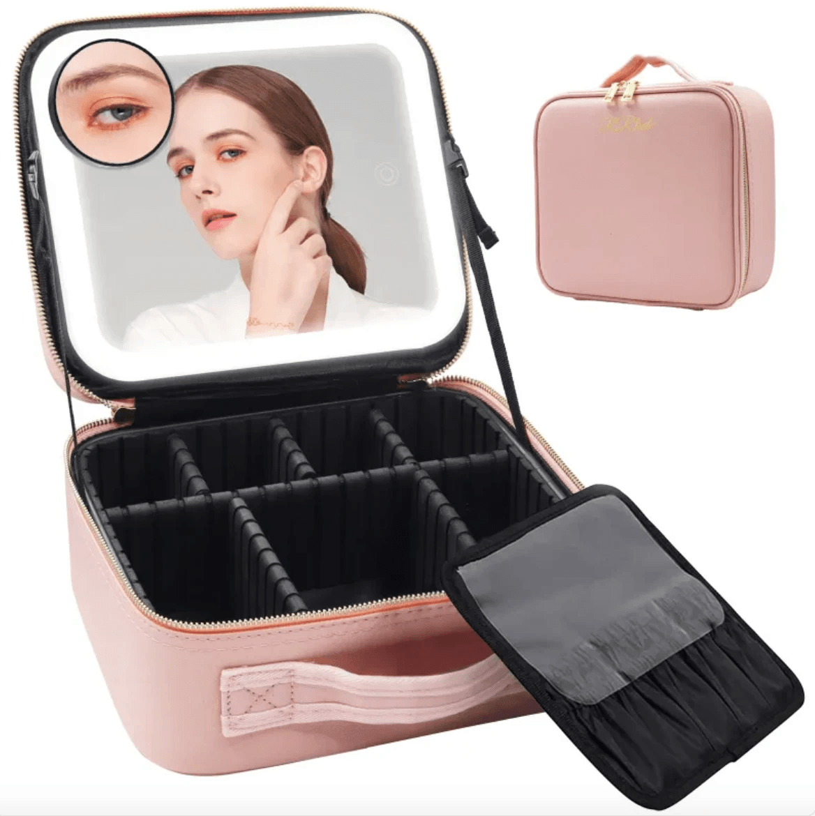 LED Cosmetic Bag with Mirror by Pampering Heaven