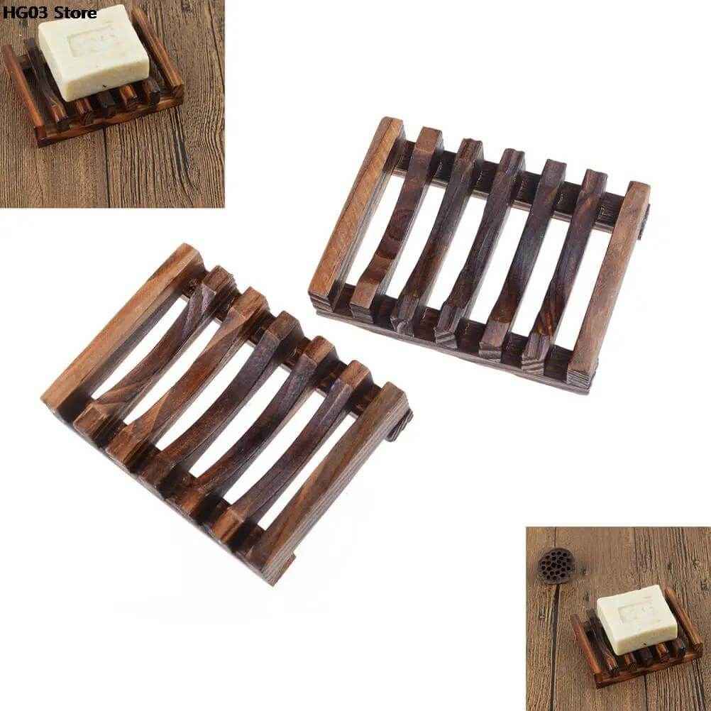 Portable Bamboo Soap Dish - Simple Space-Saving Design