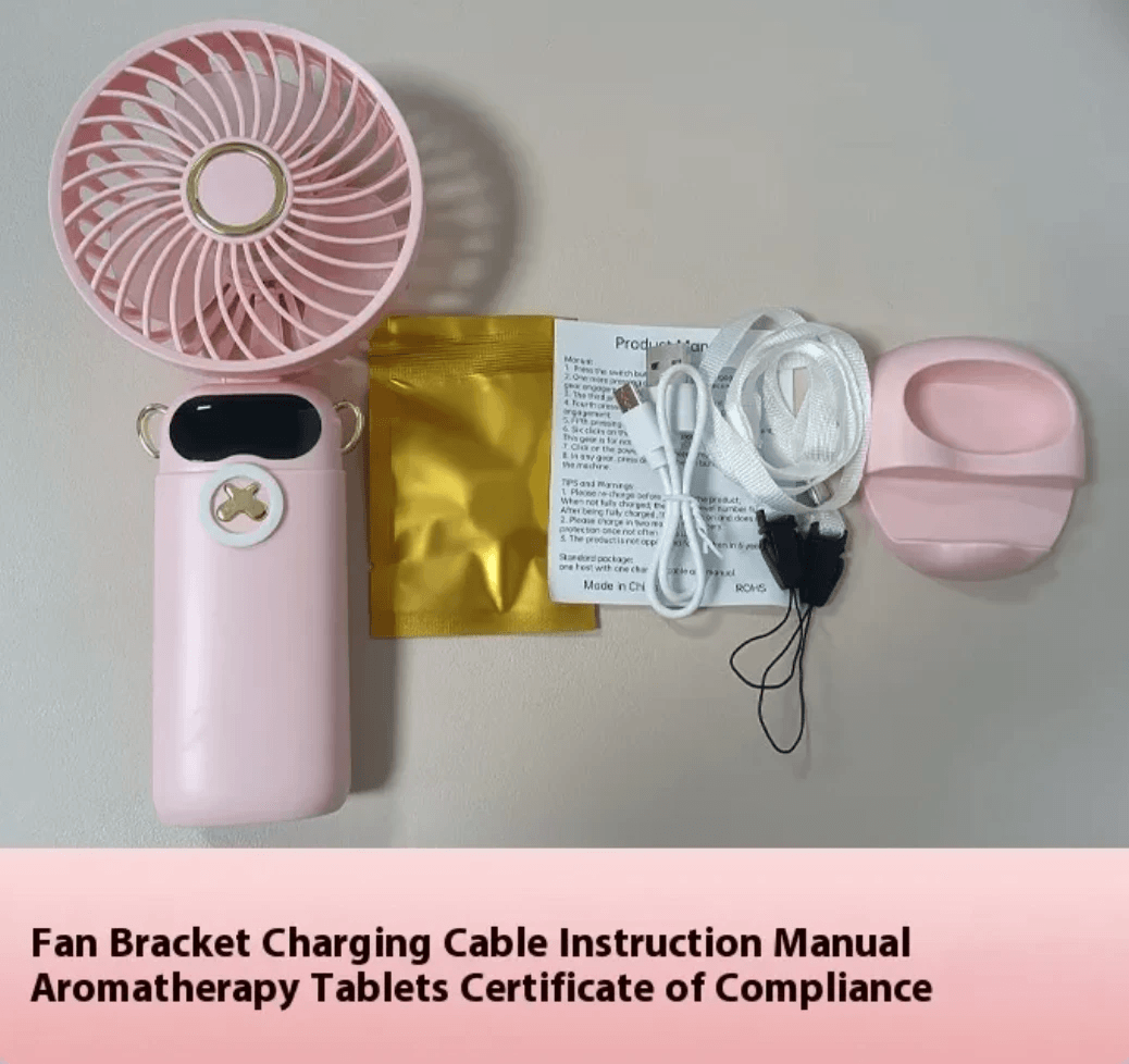 Mini Folding Aromatherapy Fan by Pampering Heaven