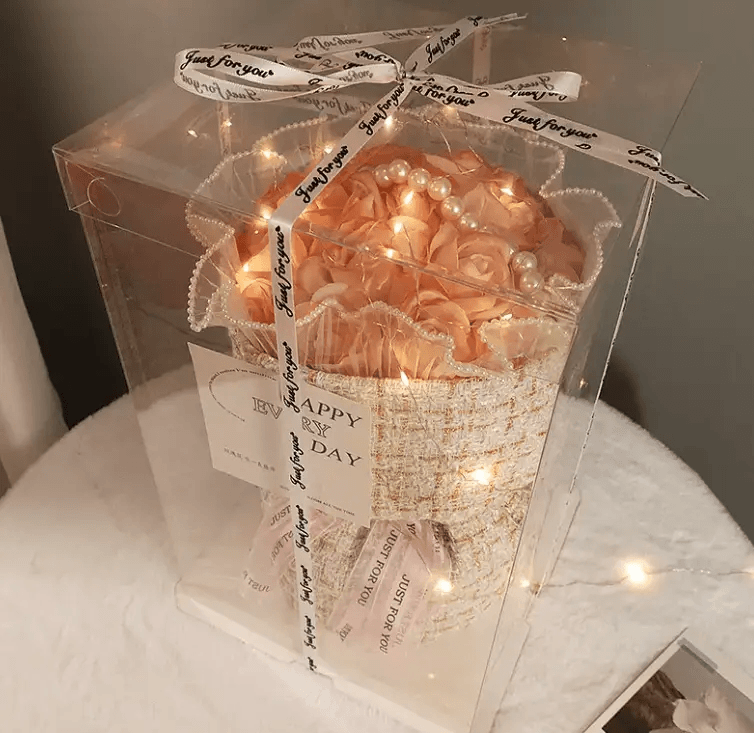 Gift Heart Soap Flower Carnation Rose by Pampering Heaven