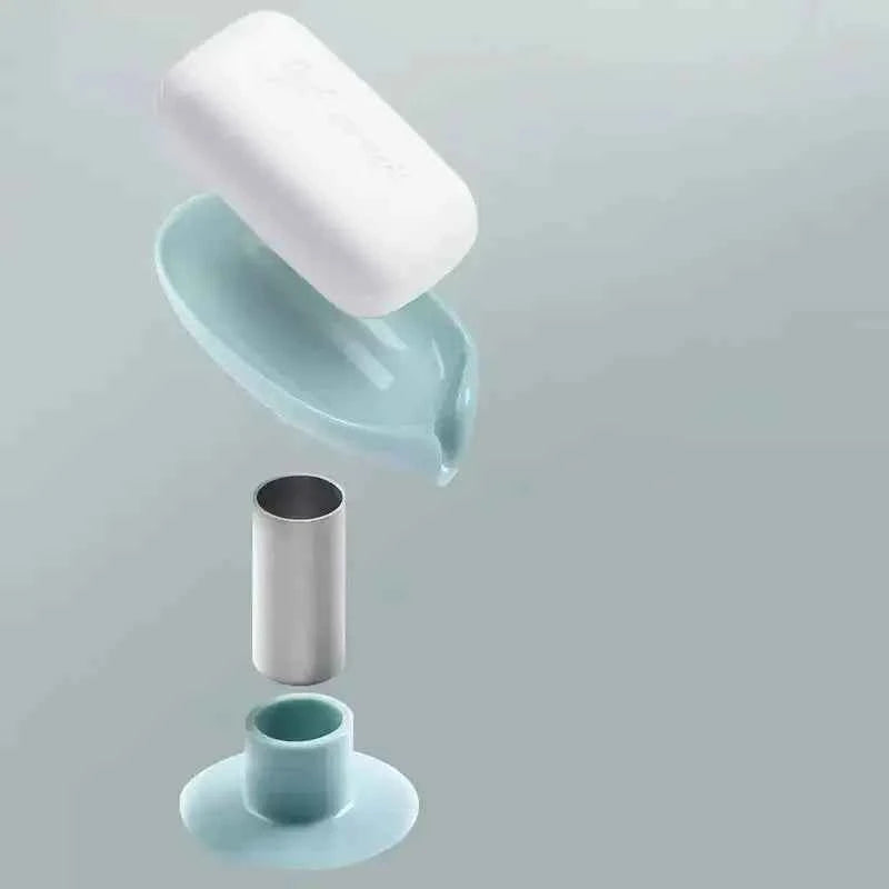 3pcs Leaf Shape Self-Draining Soap Holder Set