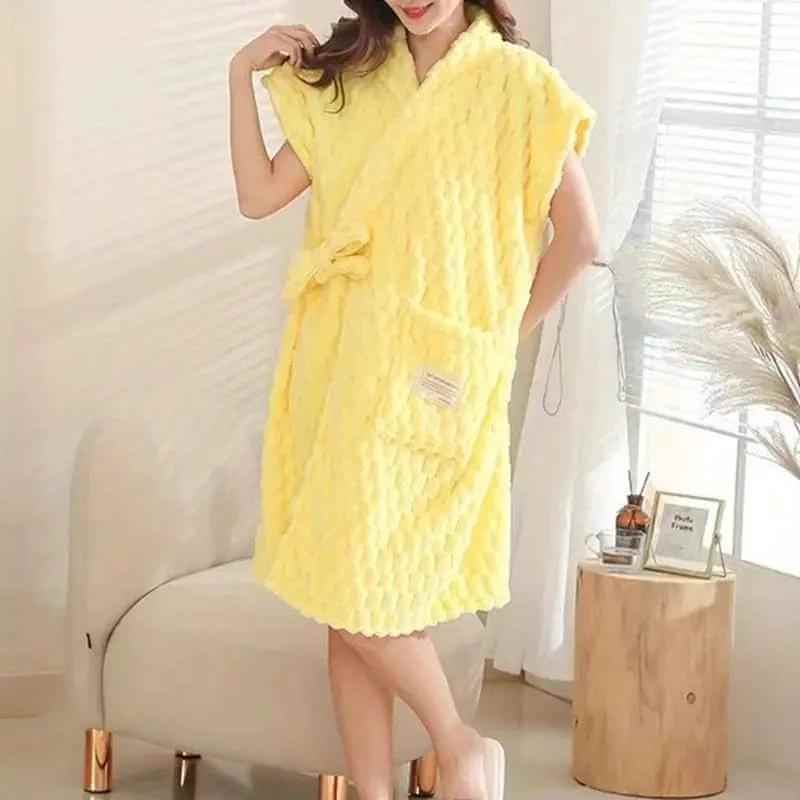 Yunduoge Girls' Absorbent Bath Skirt Robe