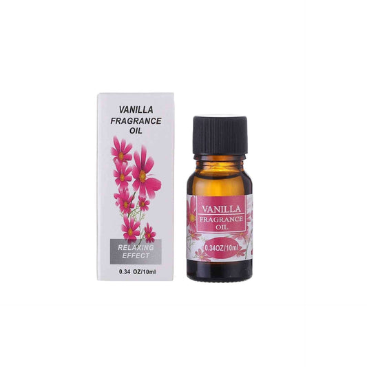 Aromatherapy essential oils for humidifiers with vanilla fragrance in a 10ml bottle, promoting relaxation and a soothing atmosphere.