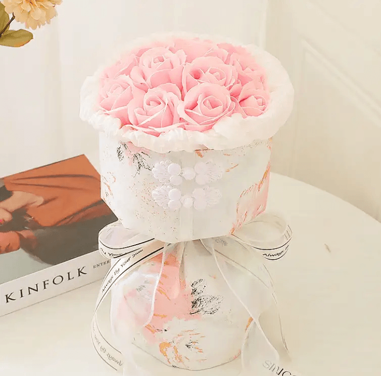 Gift Heart Soap Flower Carnation Rose by Pampering Heaven