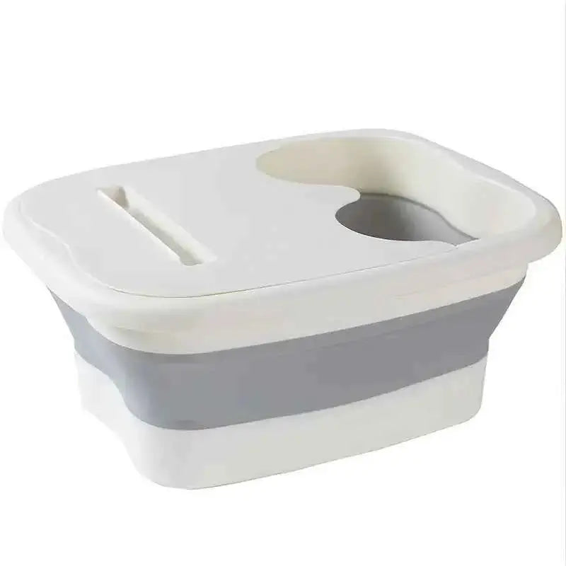 Folding Bubble Foot Bath Bucket with Lid for Travel