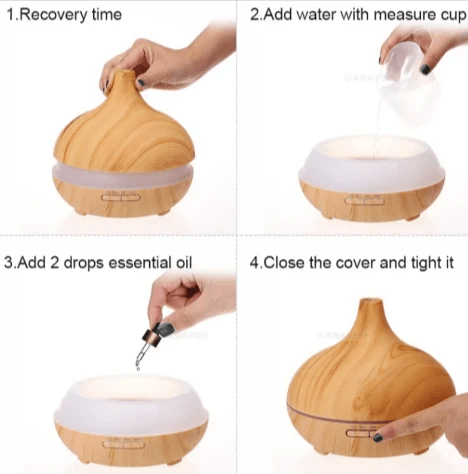 Wood Grain Aromatherapy Lamp by Pampering Heaven