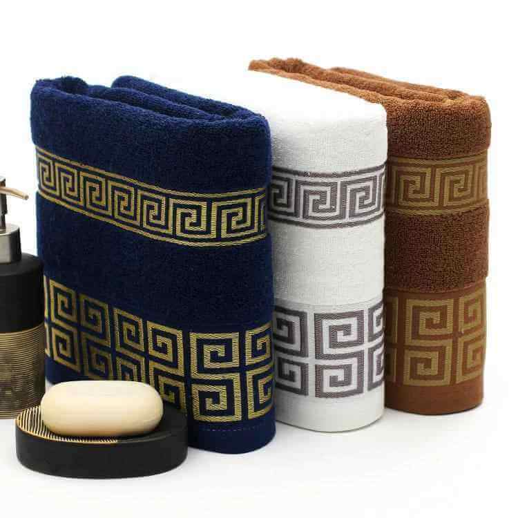 Cotton Solid Color Large Bath Towel Gift Set