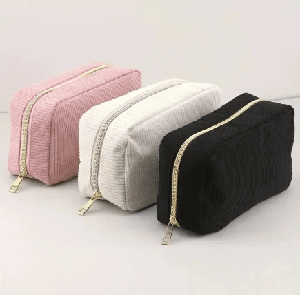 Corduroy Storage Cosmetic Bag by Pampering Heaven