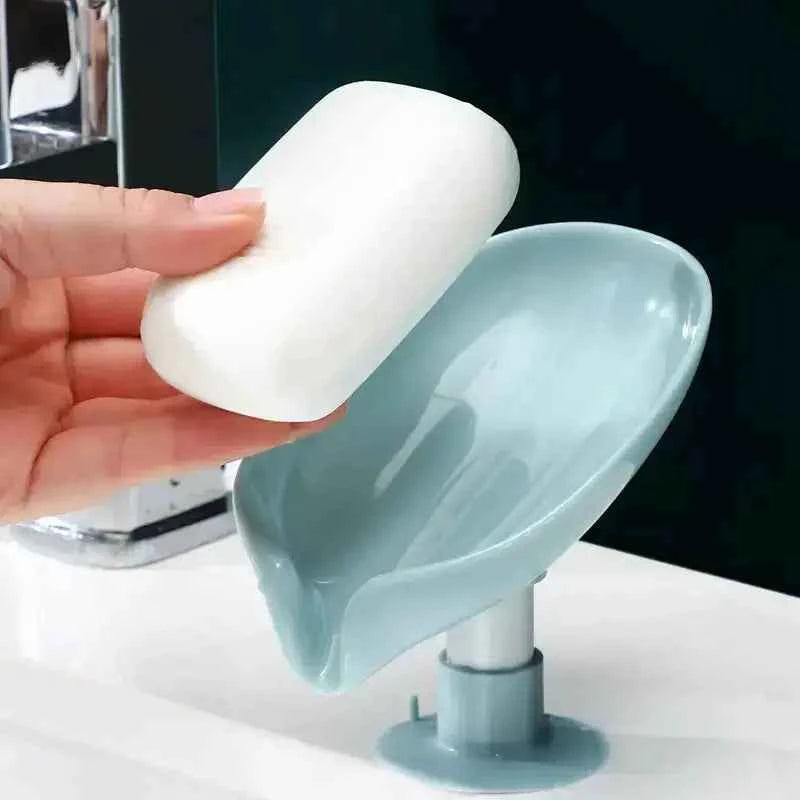 3pcs Leaf Shape Self-Draining Soap Holder Set