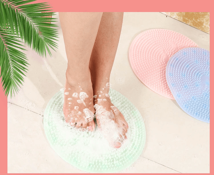 Silicone Bath Brush with Suction Cup for Massage by Pampering Heaven