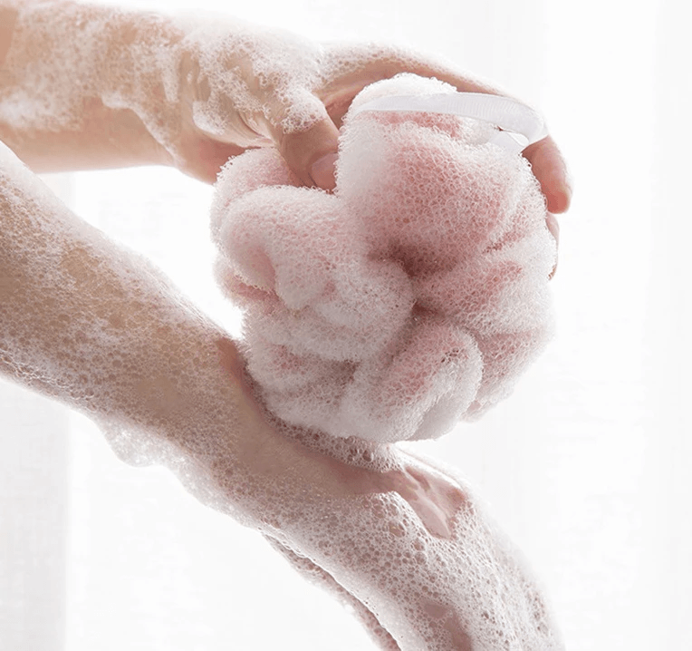 Large Double-Net Bath Ball for Exfoliating Shower Use by Pampering Heaven
