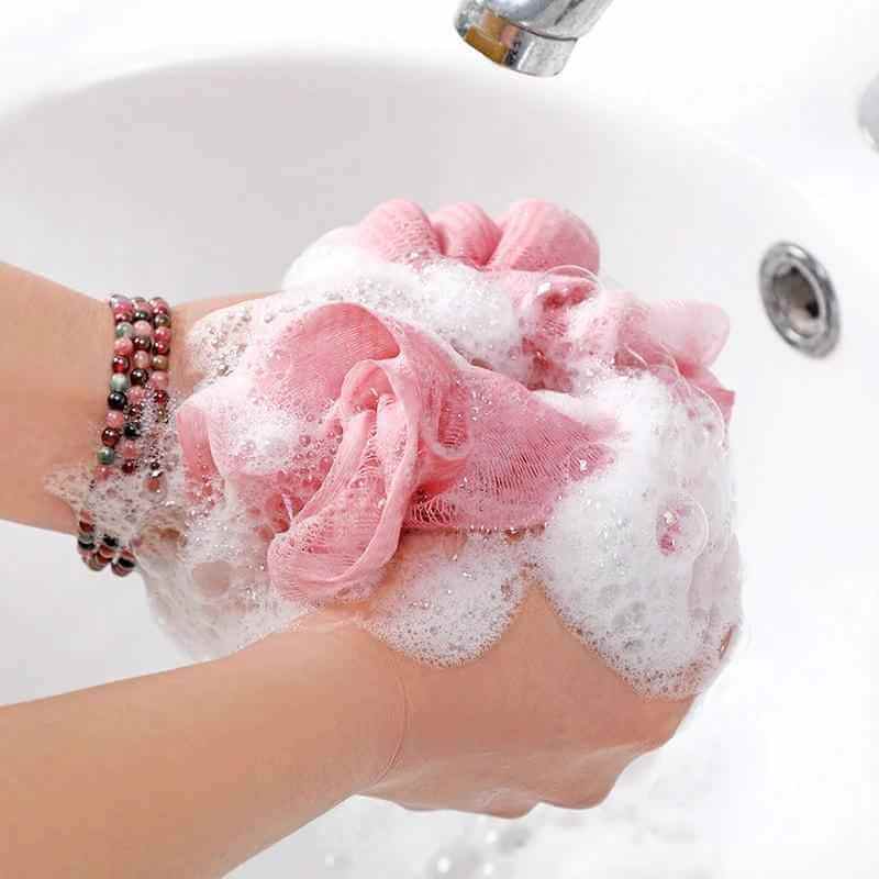 Large Japanese Bath Towel and Exfoliating Bath Ball