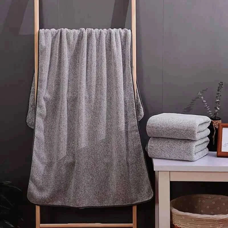Bamboo Charcoal Coral Fleece Bath Towel Gift Set