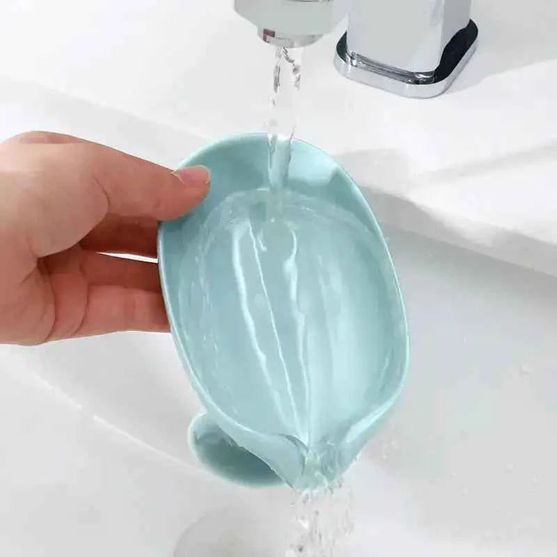 3pcs Leaf Shape Self-Draining Soap Holder Set
