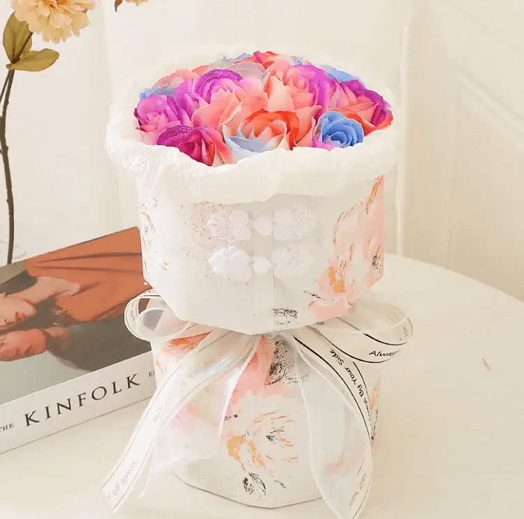 Gift Heart Soap Flower Carnation Rose by Pampering Heaven