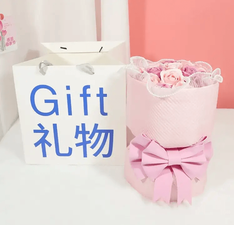 Gift Heart Soap Flower Carnation Rose by Pampering Heaven